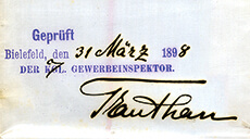 1898年由Gewerbeinspektor测试